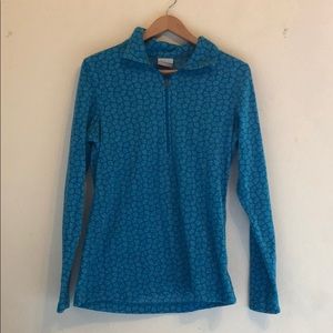 Columbia blue patterned light pullover jacket